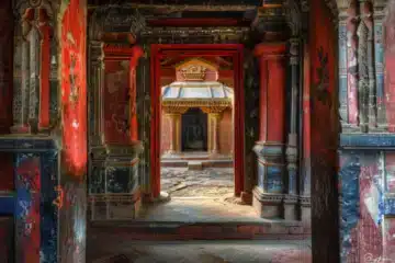 Interior of a temple in Nepal