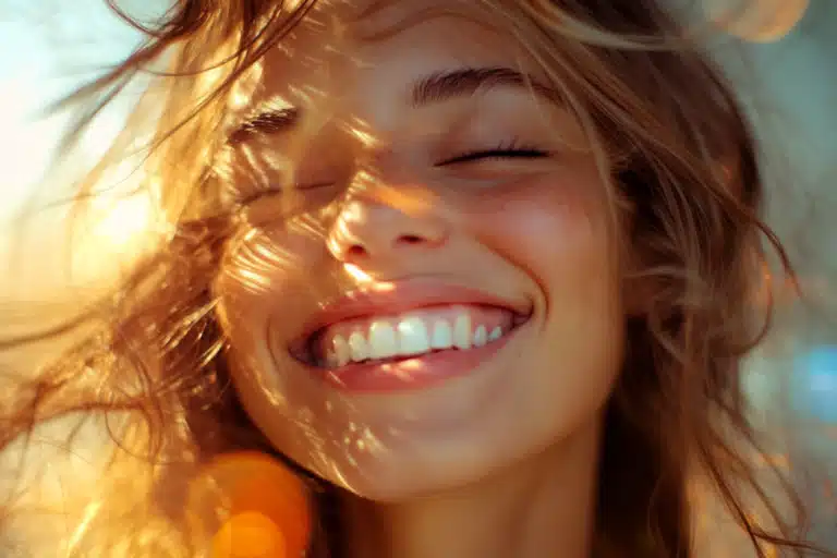 Smiling young woman in the sun