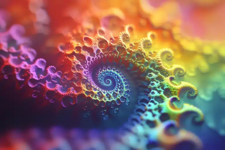 Colorful fractals based on phi golden ratio