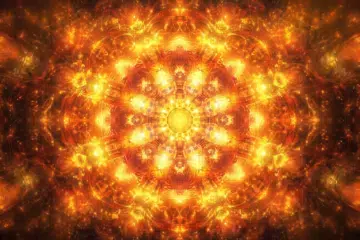 A golden mandala of light