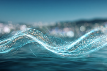 Sparkling aquatic waveforms