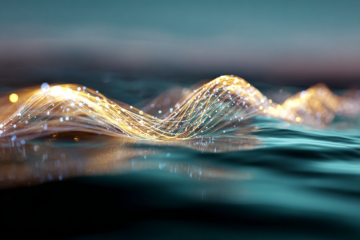 Sparkling aqua waveforms